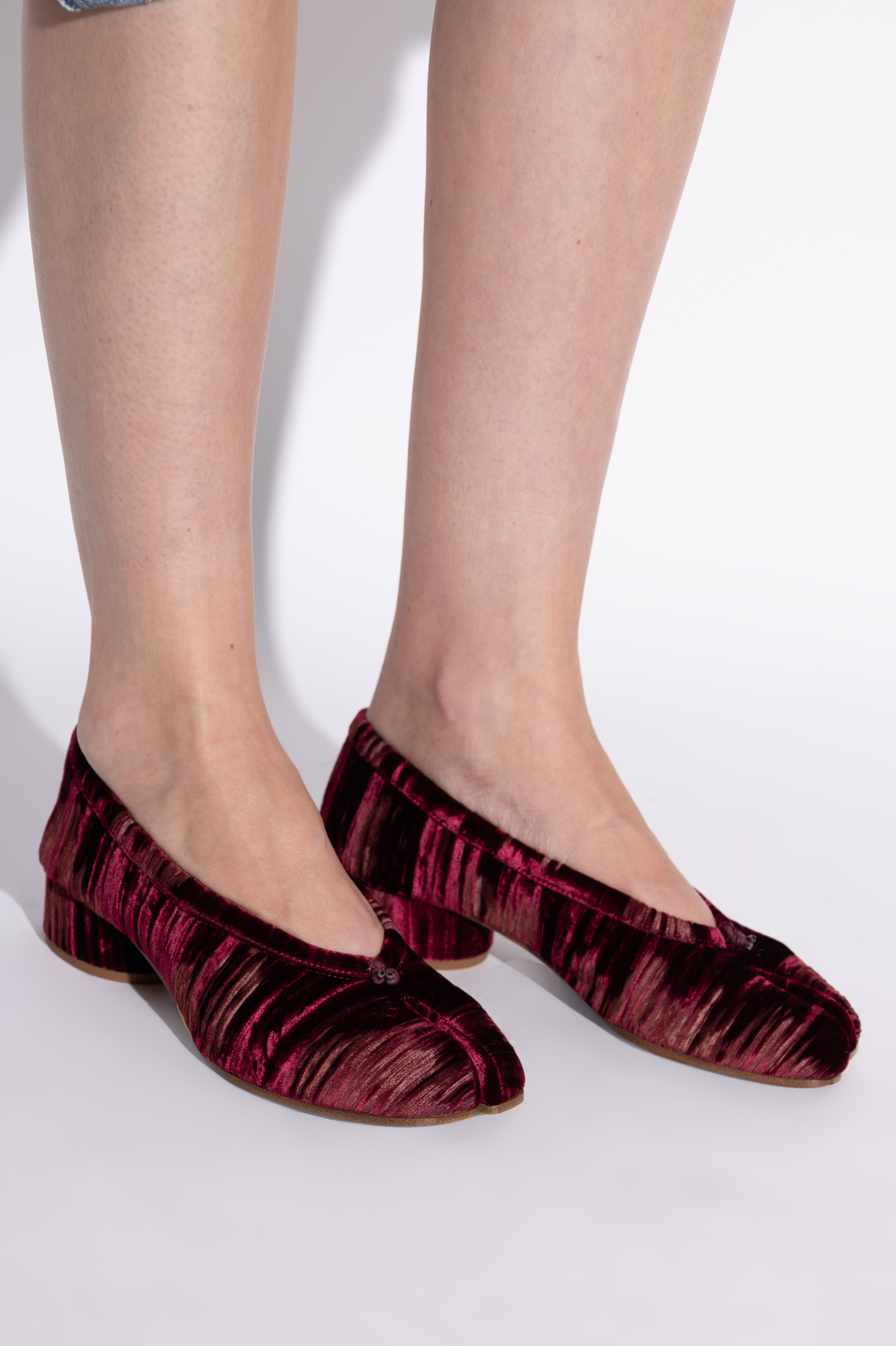 【MAISON MARGIELA】チューブドレス ボルドー Burgundy Tabi cut-out shoes Maison Margiela - Vitkac GB
